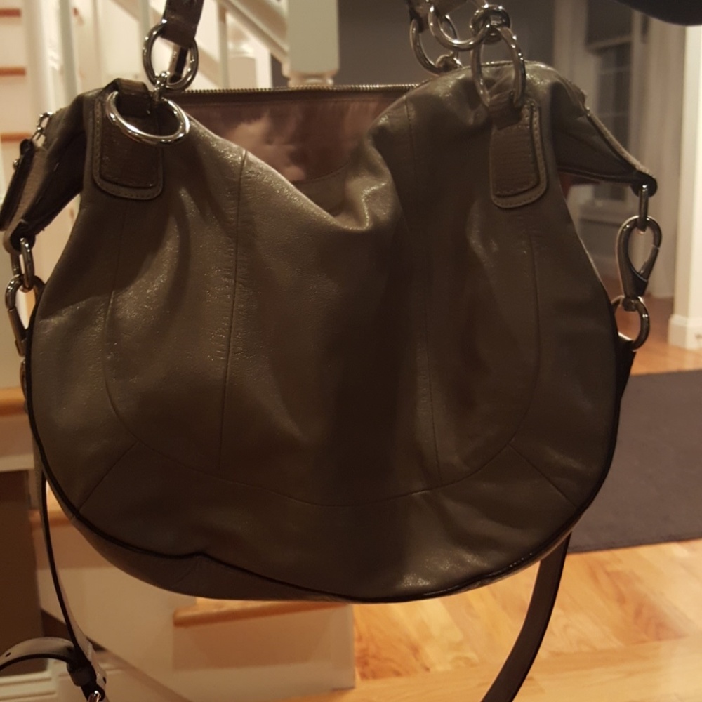 Coach Grey Leather Crossbody Bag - Picture 3 of 4